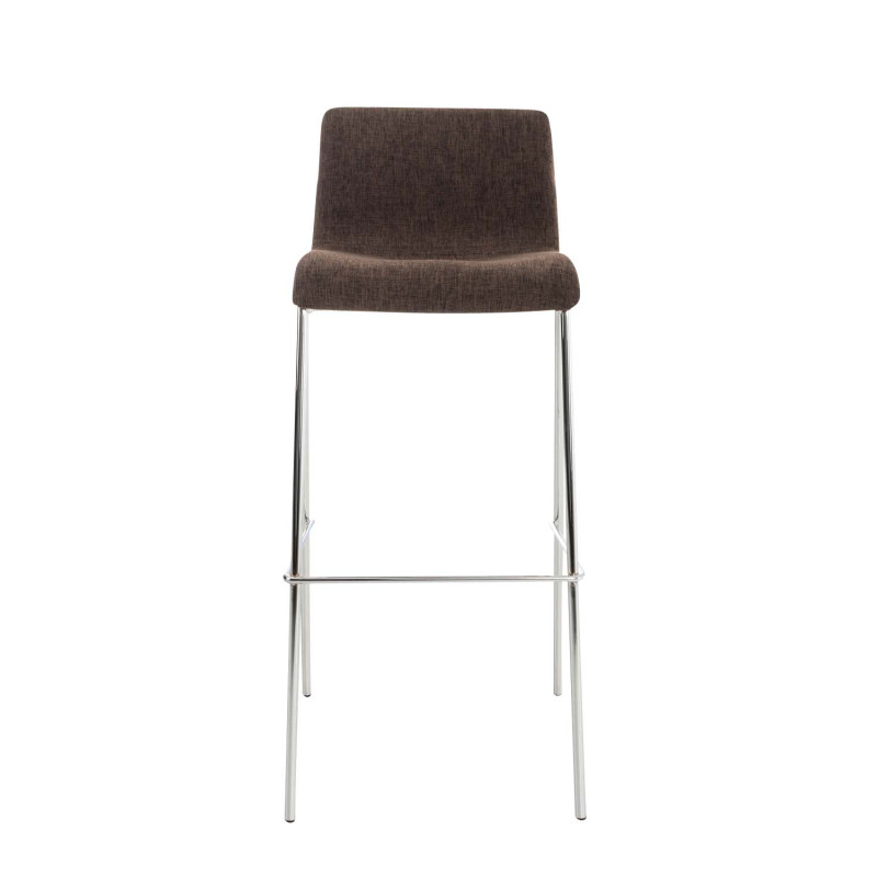 Sgabello Bar HOVER in Tessuto marrone,cromo
