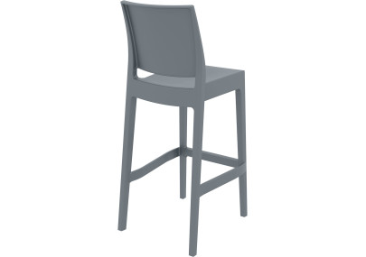 Lot de 2 tabourets de bar Maya gris foncé