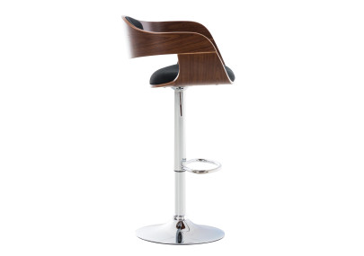 Tabouret de bar Kingston C, tissu noyer/noir
