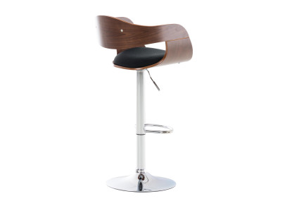 Tabouret de bar Kingston C, tissu noyer/noir