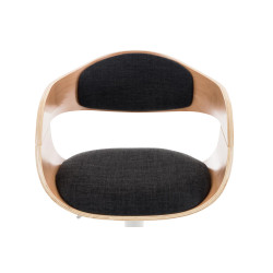 Tabouret de bar en tissu Kingston C gris naturel/foncé