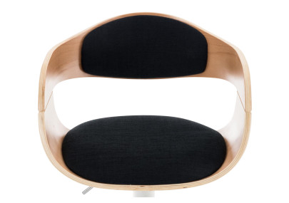 Tabouret de bar Kingston C tissu naturel/noir