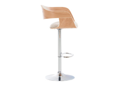 Tabouret de bar Kingston C, tissu naturel/crème