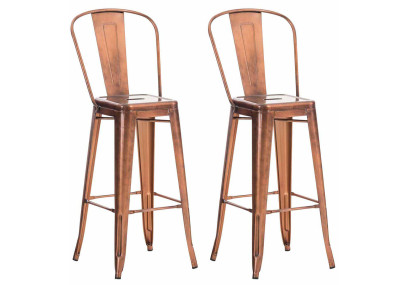 Ensemble de 2 tabourets de bar Aiden, cuivre