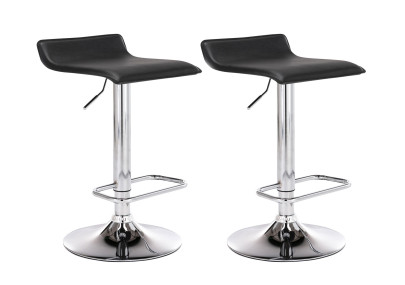 Lot de 2 tabourets de bar Dyn noirs