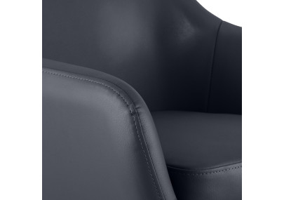 Lot de 2 tabourets de bar Grant en similicuir noir