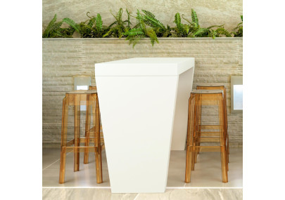 Lot de 2 tabourets de bar Fox, ambre transparent