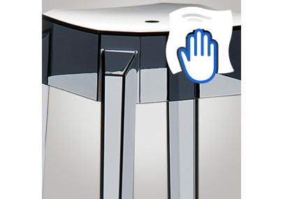 Lot de 2 tabourets de bar Fox, noir transparent