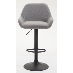 Set 2 Sgabelli Braga in tessuto grigio,nero