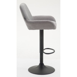 Set 2 Sgabelli Braga in tessuto grigio,nero