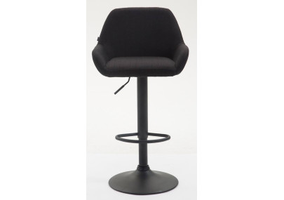 Lot de 2 tabourets de bar Braga tissu noir noir