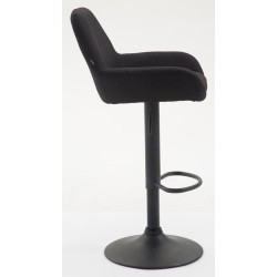 Set De 2 Taburetes Braga En Tela Negro,Negro