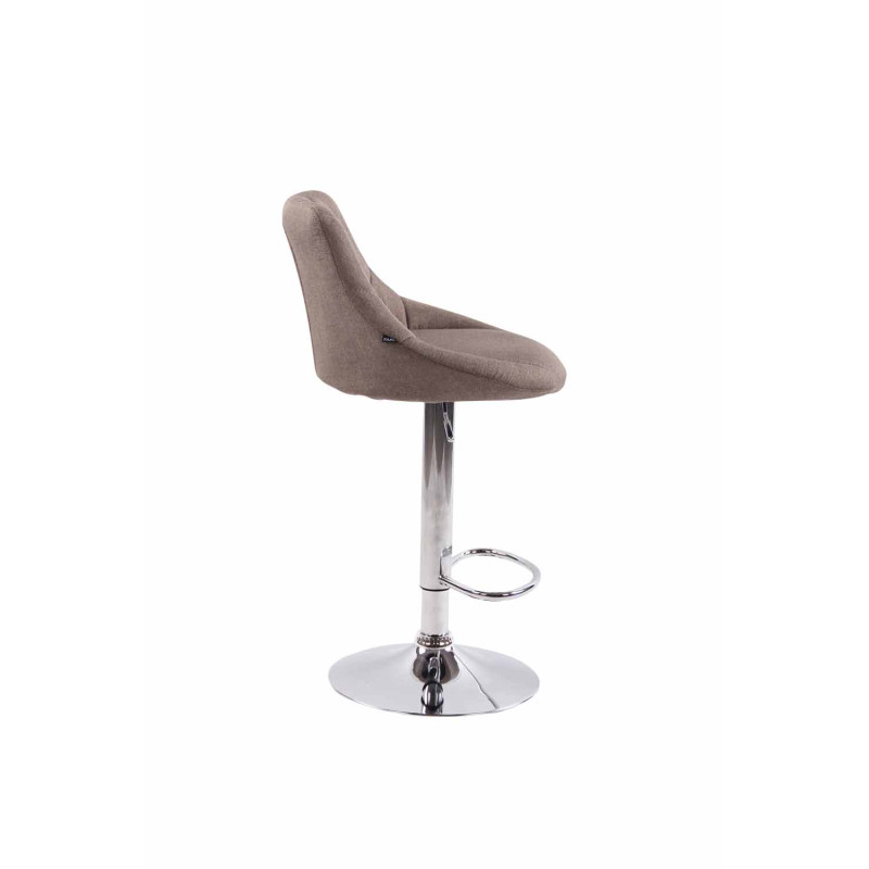 Ensemble de 2 tabourets de bar en tissu Lazio C taupe