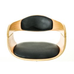 Ensemble de 2 tabourets de bar Kingston C, similicuir, naturel/noir