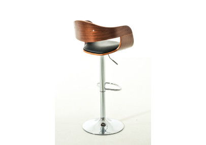 Ensemble de 2 tabourets de bar Kingston C, similicuir, noyer/noir