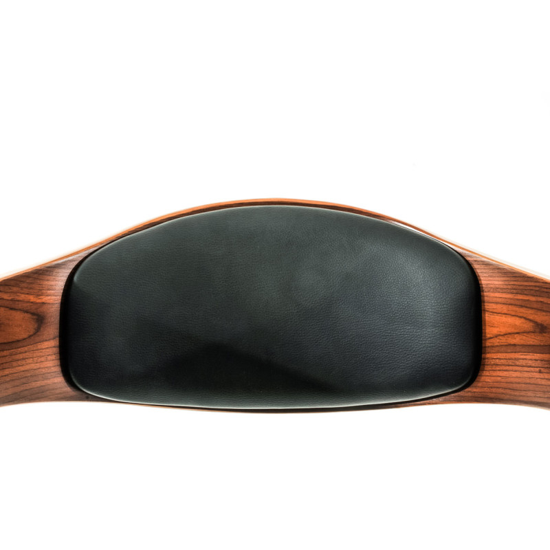 Ensemble de 2 tabourets de bar Kingston C, similicuir, noyer/noir