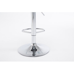 Ensemble de 2 tabourets de bar Cologne, similicuir, chrome noir