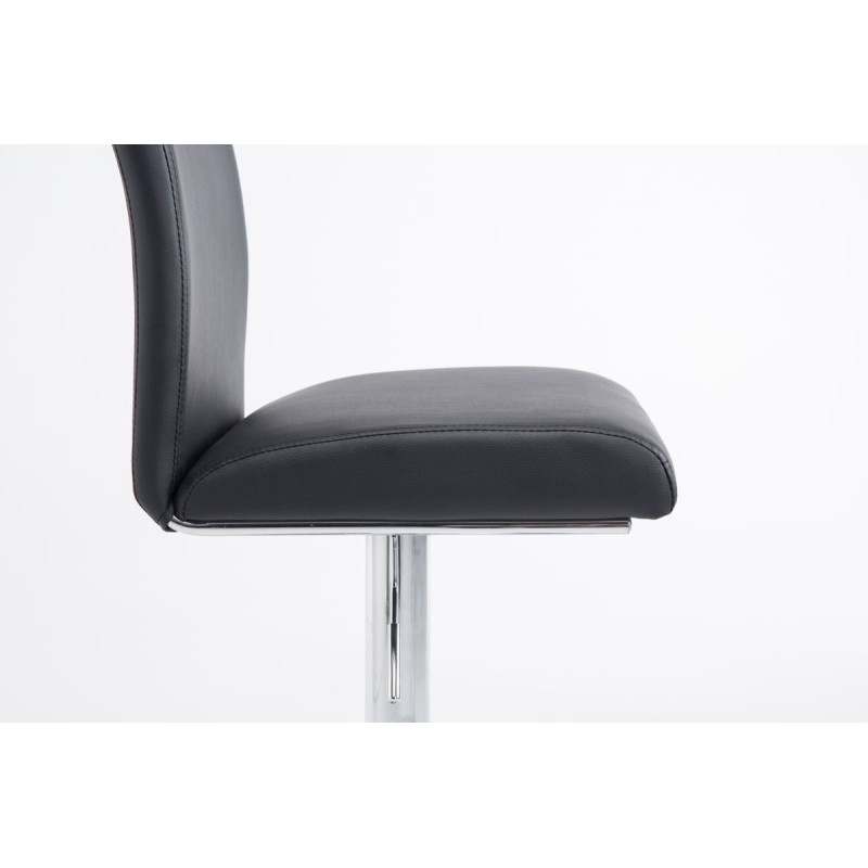 Ensemble de 2 tabourets de bar Cologne, similicuir, chrome noir