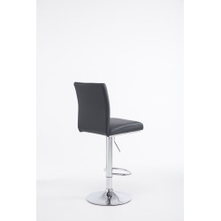 Ensemble de 2 tabourets de bar Cologne, similicuir, chrome noir