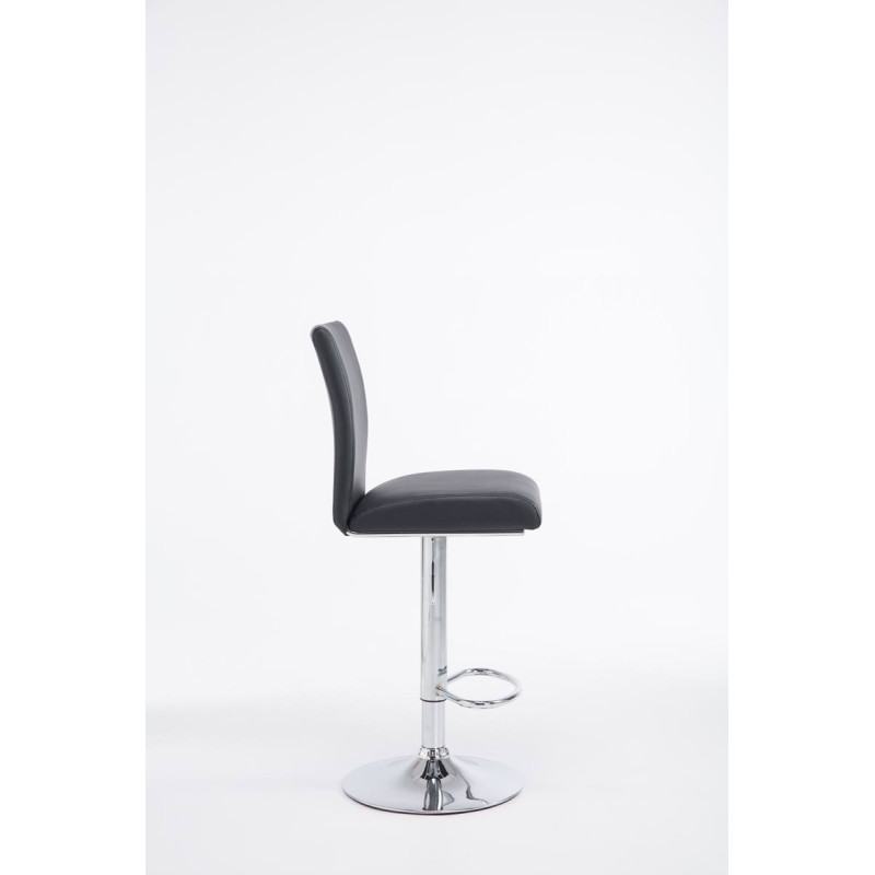 Ensemble de 2 tabourets de bar Cologne, similicuir, chrome noir