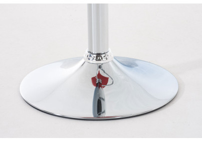 Lot de 2 tabourets de bar Hoover plastique chromé rouge