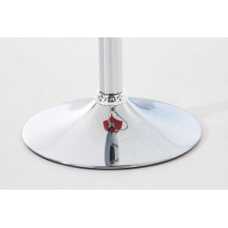 Lot de 2 tabourets de bar Hoover, en plastique chromé rouge