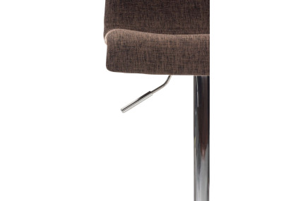 Set 2 sgabelli HOVER in tessuto marrone,cromo