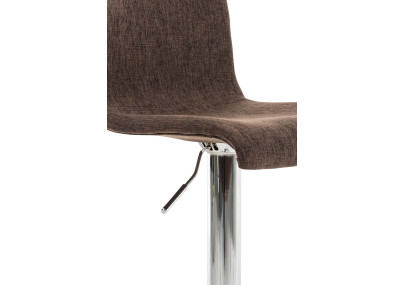 Set 2 sgabelli HOVER in tessuto marrone,cromo