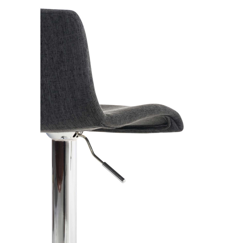 Set 2x Taburete Hover En Tela Gris oscuro,Cromado