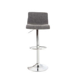 Set 2x Taburete Hover En Tela Gris claro,Cromado