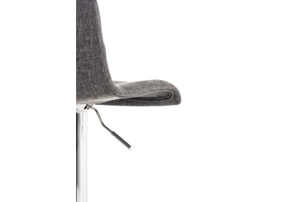 Set 2 sgabelli HOVER in tessuto grigio chiaro,cromo