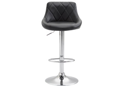 Lot de 2 tabourets de bar Lazio en similicuir noir.