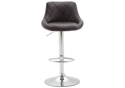 Ensemble de 2 tabourets de bar Lazio en similicuir marron C