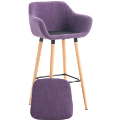 Ensemble de 2 tabourets de bar Grant en tissu violet