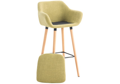 Ensemble de 2 tabourets de bar Grant, tissu vert clair