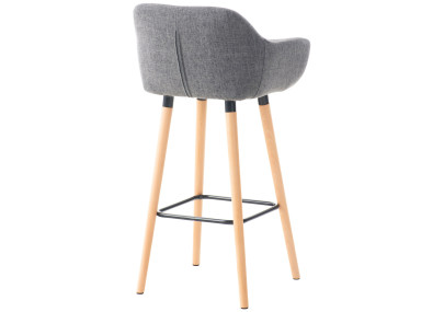 Ensemble de 2 tabourets de bar Grant, tissu gris clair
