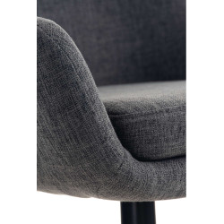 Ensemble de 2 tabourets de bar Grant en tissu gris foncé