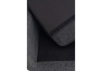 Ensemble de 2 tabourets de bar Grant, tissu, gris foncé