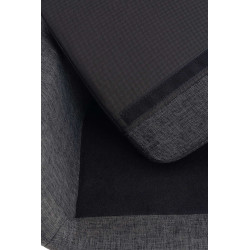 Ensemble de 2 tabourets de bar Grant, tissu, gris foncé