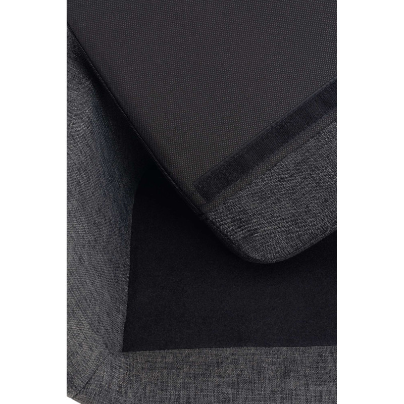 Ensemble de 2 tabourets de bar Grant, tissu, gris foncé