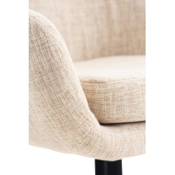 Ensemble de 2 tabourets de bar Grant en tissu crème