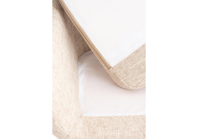 Ensemble de 2 tabourets de bar Grant, tissu crème