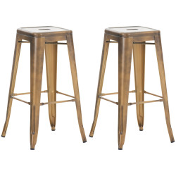 Ensemble de 2 tabourets de bar Joshua dorés