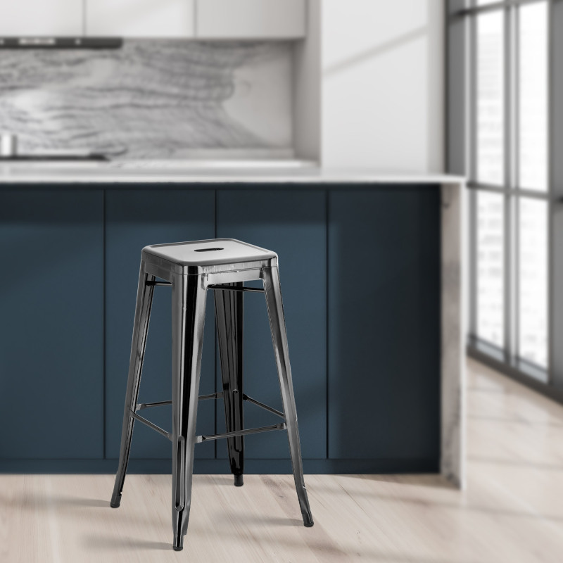 Ensemble de 2 tabourets de bar Joshua noir