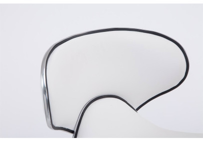 Set 2x Sgabelli LAS VEGAS V2 in similpelle bianco,cromo