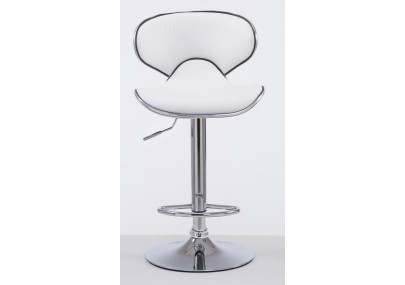 Set 2x Sgabelli LAS VEGAS V2 in similpelle bianco,cromo