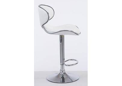 Set 2x Sgabelli LAS VEGAS V2 in similpelle bianco,cromo