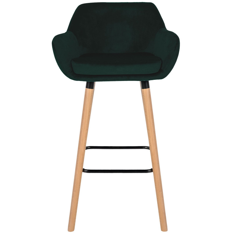 Tabouret de bar Grant en velours vert