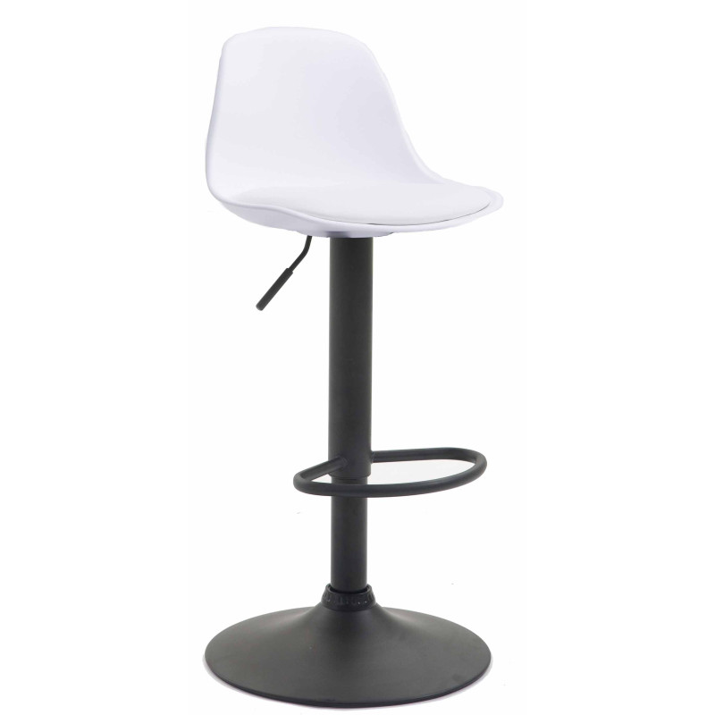 Taburete Kiel Estructura de Plástico & Asiento de Polipiel Negro,Blanco