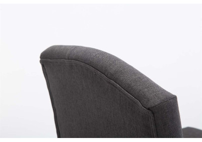 Ensemble de 2 tabourets de bar Louise, tissu gris foncé clair antique